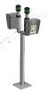 Baluster built-in Workstar64 and Workstar 80 proximity card reader, Ethernet, and outdoor