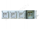 IPStecker 3 Industrial: Ethernet TCP/IP Remote controlled power outlets:  3 power outlets, Ethernet, wall mountable, 230VAC, 16 A
