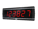 DigiClock 6-60-V-B-R-G ipari óra 6db 60mm vörös digit, óó:pp:mp, Rádió, beltéri, (CDP-6R)