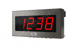 DigiClock 4-40-V-B-E-S Ipari óra tisztaterekbe, 4db 40mm vörös digit, óó:pp, Ethernet