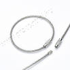 Vandálbiztos kulcskarika fém, krimpelhető, 2mm sodrony vastagság, összezárva 3,18cm átmérő, 10cm, VK3